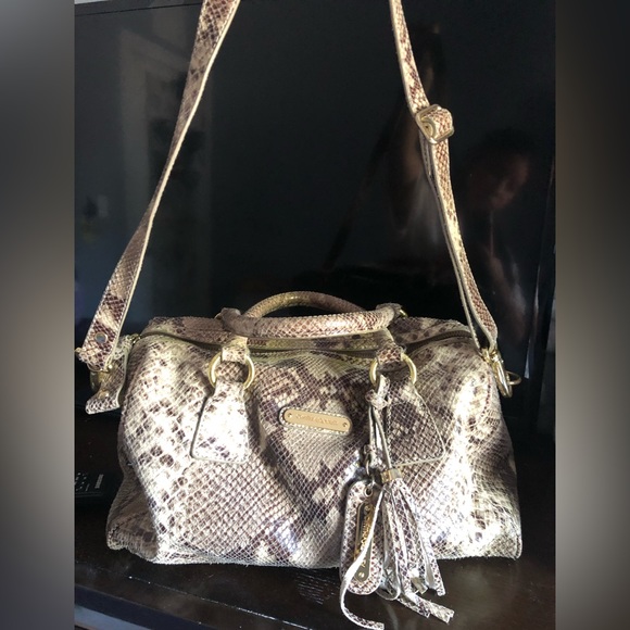Cynthia Rowley Snakeskin Leather Satchel - Picture 6 of 15